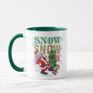 Caneca Tom e Jerry Santas Pela Árvore