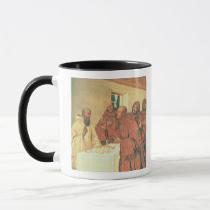 Caneca Tomando o comunhão, da vida de St. Benedict (f