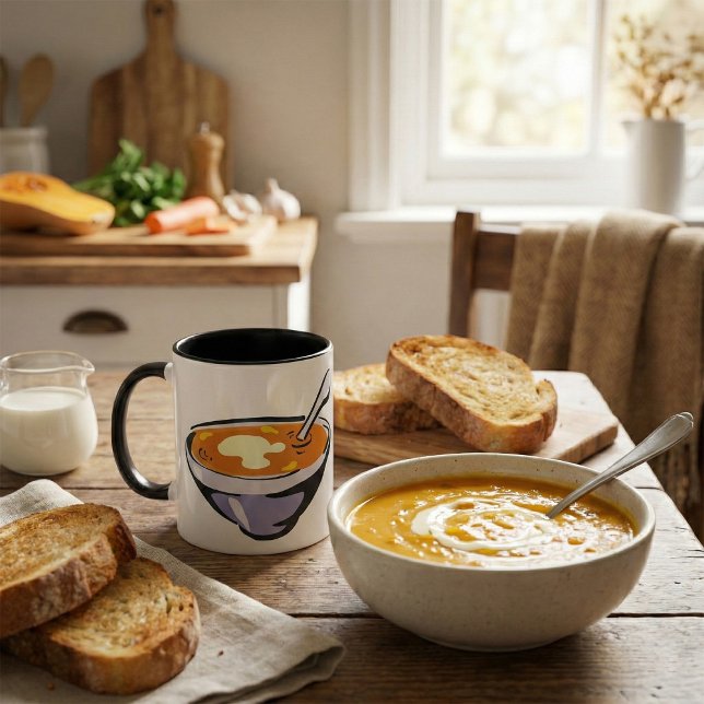 Caneca Tomate Soup Bowl com Spoon (Criador carregado)