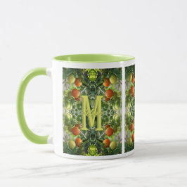 Caneca Tomates Cereja com Monograma Inicial Personalizado