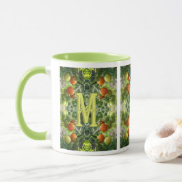 Caneca Tomates Cereja com Monograma Inicial Personalizado
