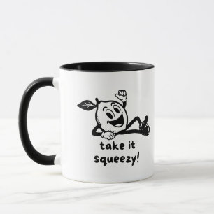 Caneca Tome Isso Squeezy Brincadeira de Limão Divertida