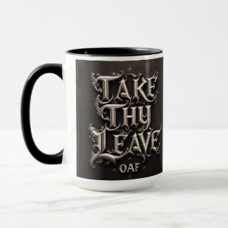 Caneca "Tome Sua Licença, Oaf" Taça Média De Café