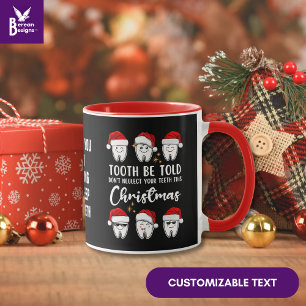 Caneca TOOTH BE DIZIDO Dental Natal Personalizado