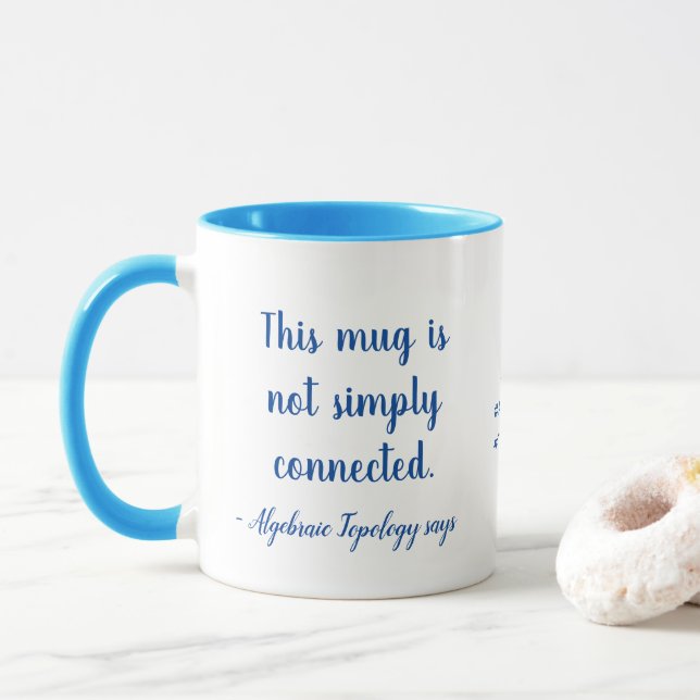 Caneca Topologia algébrica: Mug não está simplesmente con (Com Donut)