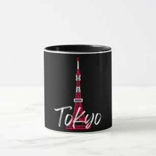 Caneca Tóquio Torre Sketch de Minato, Tóquio, Japão