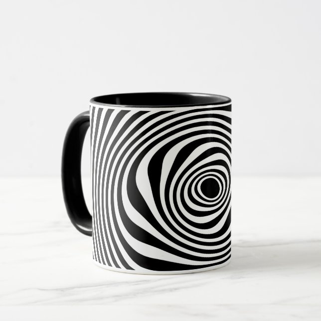 Caneca Torção Branca Preta (Frente Esquerda)