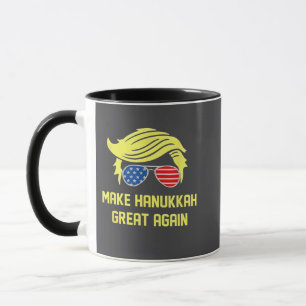 Caneca Torne o Excelente Chanucá novamente judeu trump