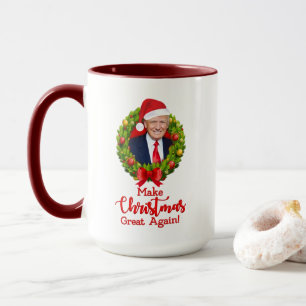 Caneca Torne o Natal Grande Novamente Trump MAGA presente