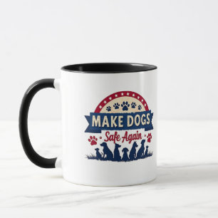 Caneca Torne os cães seguros novamente Trump Election