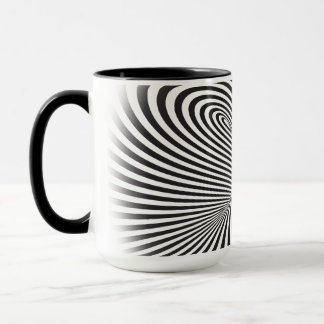 Caneca Toro listrado. Ilusão óptica do movimento infinito