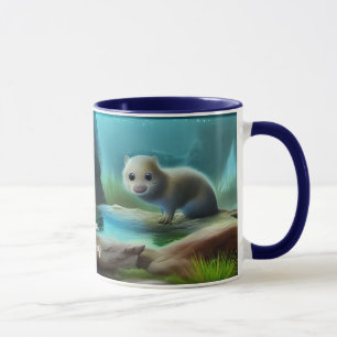 Caneca Torre de bebê em lago - personalizável