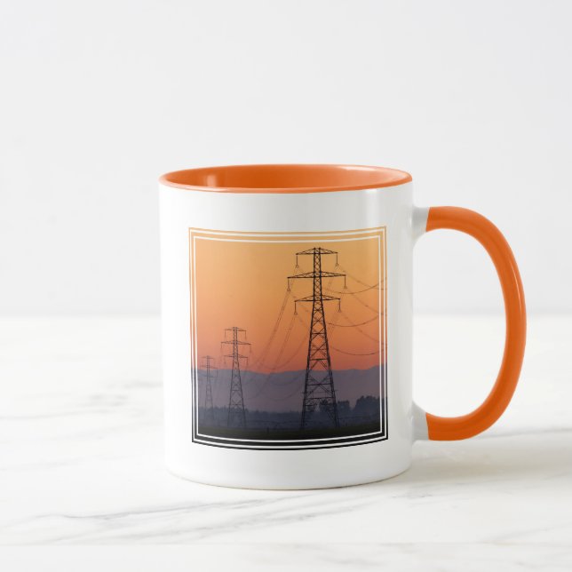 Caneca Torres de Energia ao Pôr do Sol (Direita)