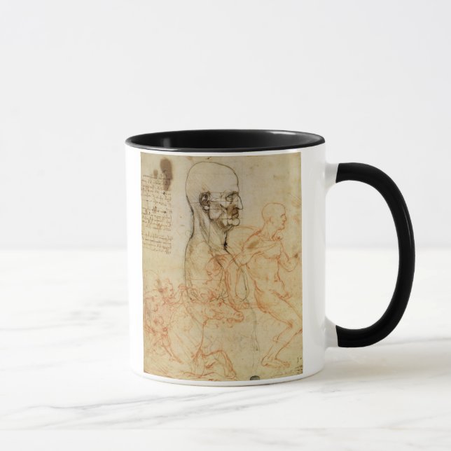 Caneca Torso de um homem no perfil, cabeça esquadrada (Direita)