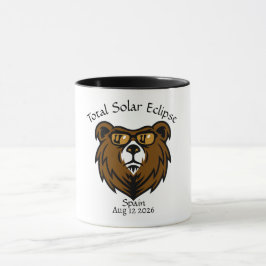 Caneca Total de Espanha de Eclipse Solar 2026 Personaliza