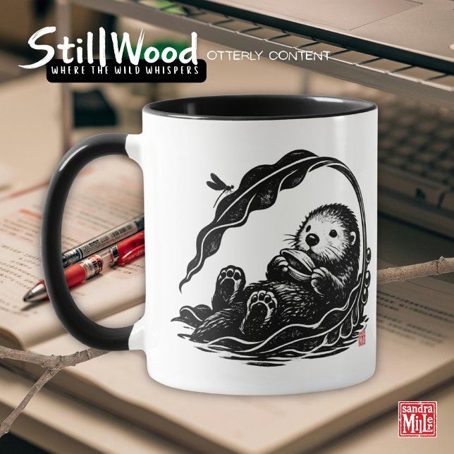 Caneca TOTALMENTE CONTENTE • StillWood • Lontra Marinha (Criador carregado)