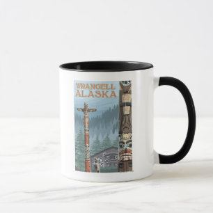 Caneca Totem pólos - Wrangell Alaska de Alaska