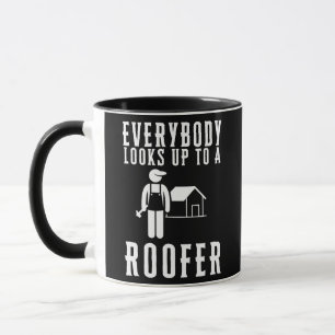 Caneca Trabalhador de Construção do Telhado Roofer