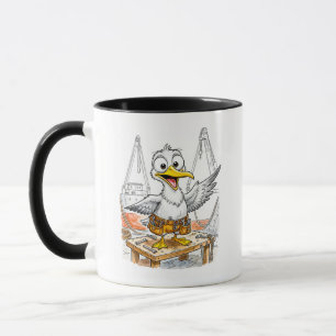 Caneca Trabalhador do Estaleiro Pássaro Cômico