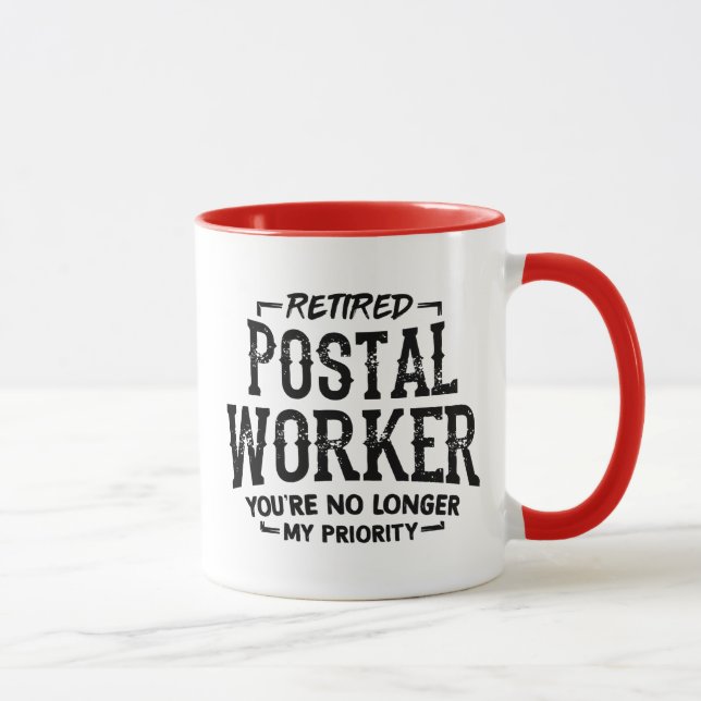 Caneca Trabalhador Postal Aposentado Reforma Carteiro Eng (Direita)
