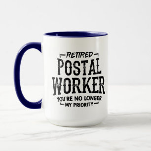Caneca Trabalhador Postal Reformado Já Não Tem Prioridade