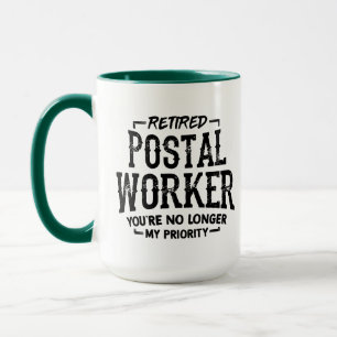 Caneca Trabalhador Postal Reformado Já Não Tem Prioridade