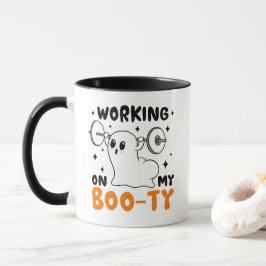 Caneca Trabalhando no meu Dia das Bruxas Bonitas