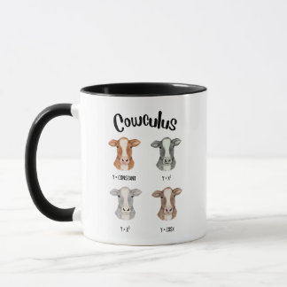 Caneca Trabalho de arte da Trendência da Vaca da Matemáti