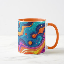 Caneca trabalho de arte de abstrato 1200 - Mug