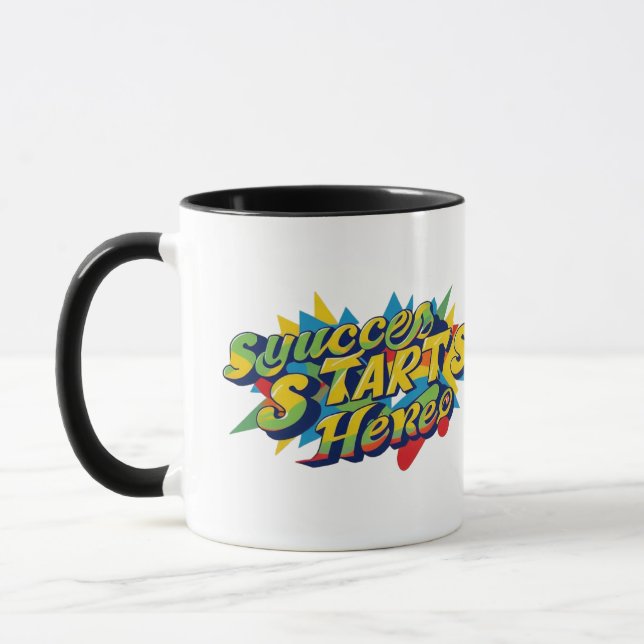 Caneca "Trabalho de arte de Ambição Colorida" (Esquerda)