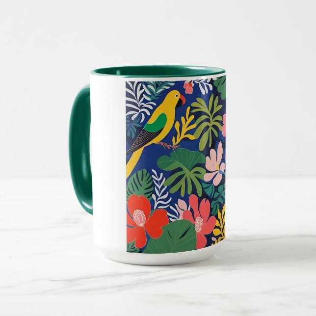 Caneca Trabalho de arte de Expressão Moderna do Jardim Tr (Frente Esquerda)