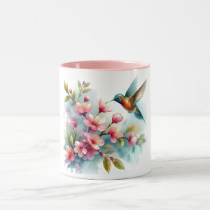 Caneca Trabalho de arte de pássaro-primavera