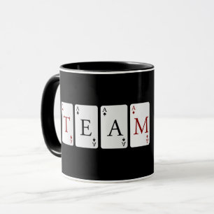 CANECA TRABALHO DE EQUIPE. JUNTOS SE EQUIPE PARA GANHAR. 
