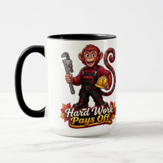 Caneca Trabalho duro personalizado compensa mascote de ma