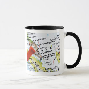 Caneca Trace o pino colocado em Singapore no mapa,