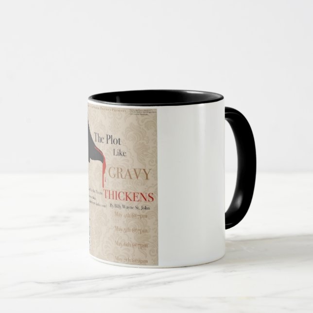 Caneca Traço Como Gravidez Thickens MUG (Frente Esquerda)