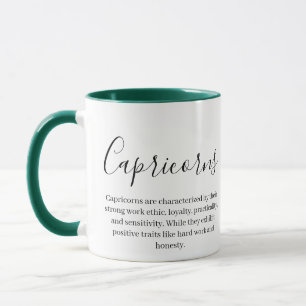 Caneca Traços de Capricórnio e Sinal de Zodiac