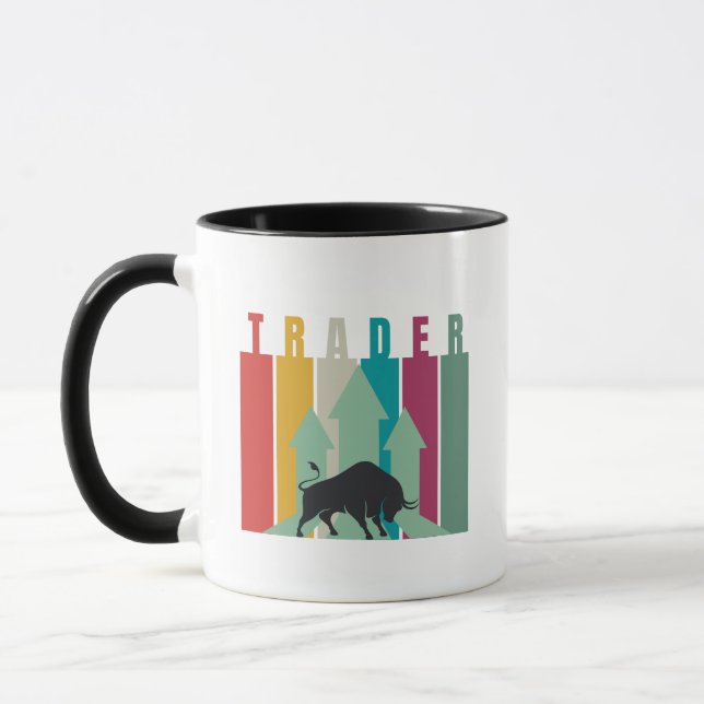 Caneca Trader em alta | Design simples  (Esquerda)