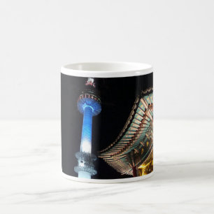 Caneca tradicional da torre de Seoul