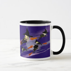 Caneca Tráfego da bruxa do Dia das Bruxas