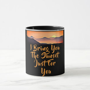 Caneca Trago-Te O Pôr Do Sol Só Para Ti. Cota do Pão