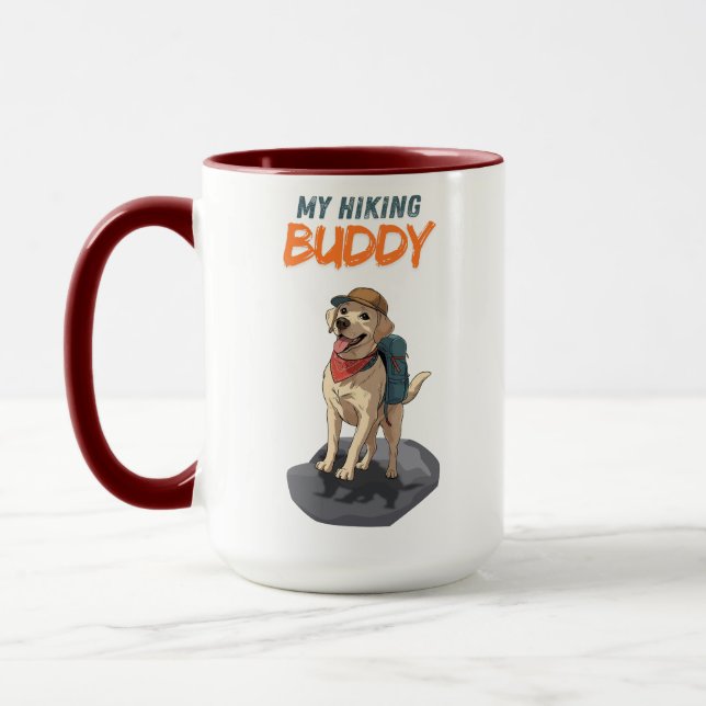 Caneca Trail Buddy – Hiking Labrador Adventure (Esquerda)