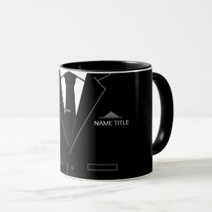 Caneca Traje Preto e Coletor de Pescoço Personalizado