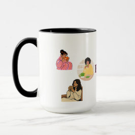 CANECA TRANQUILIDADE DUAS TONE BRANCO PRETO  UM GOLINHO D