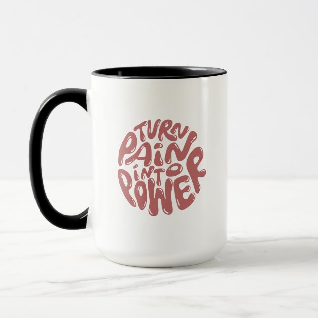 Caneca Transforme A Dor Em Energia - Dito Inspiracional (Esquerda)