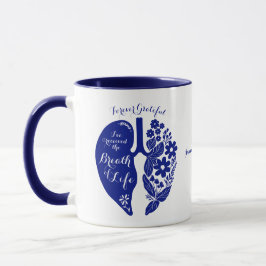 Caneca Transplante pulmonar Fraço de flor selvagem person