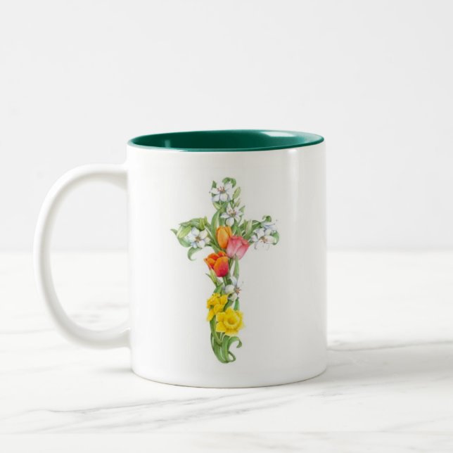 Caneca transversal - Daffodil e tulipa (Esquerda)