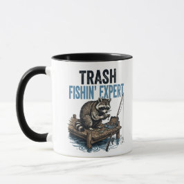 Caneca Trash Fishin' Expert Raccoon