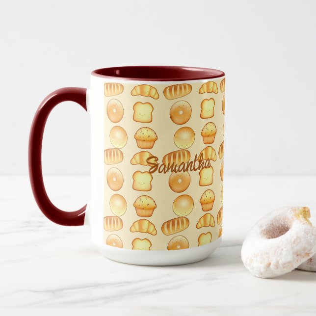 Caneca Tratamentos de pão de padaria (Com Donut)