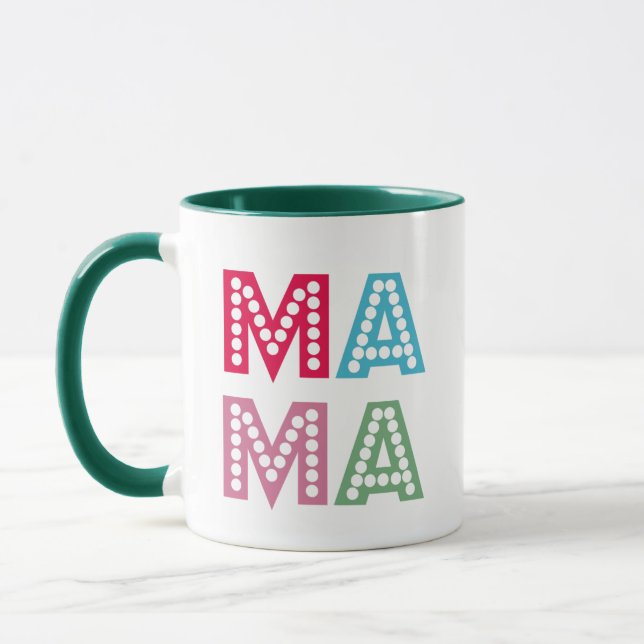 Caneca Trate a mãe para a caixa de mama exclusiva - Café  (Esquerda)